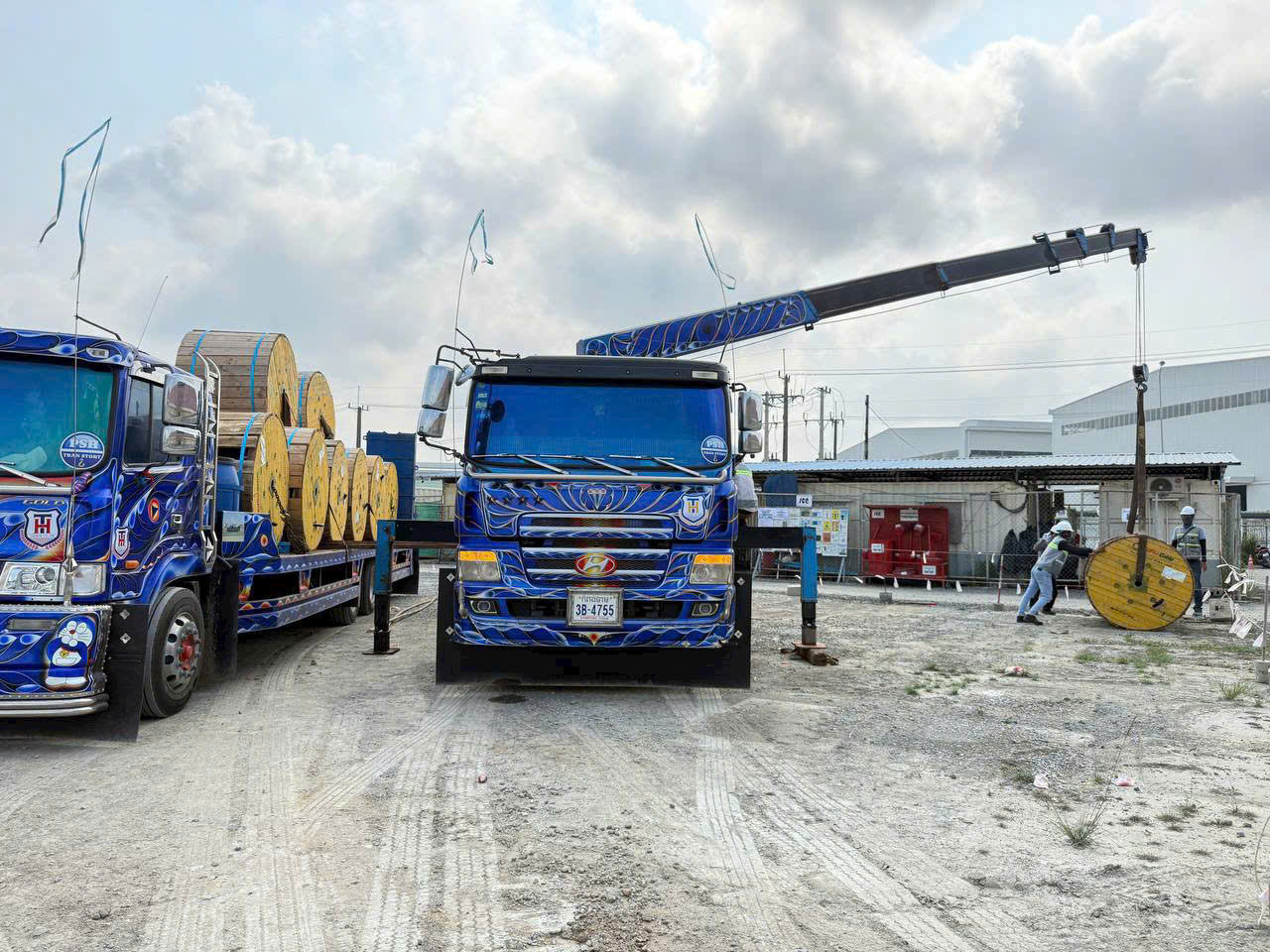 Crane loading cables